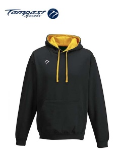 Tempest Lightweight Black Gold Hooded Sweatshirt